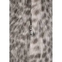 Street One Fellimitatweste , Damen, Gr. 44, grau (clay sand), Web, Obermaterial: 100% Polyester. Futter: 100% Polyester, gemustert, hüftlang, Rundhals, Westen Fellimitatweste, mit Zipper, Animalmuster