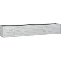 Syfax Garten-Hochbeet 480x80x77 cm Verzinkter Stahl Silber