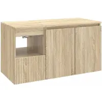 Syfax Badezimmerschrank-Set 2 stk. Sonoma-Eiche 92,5 x 44,5 x 50 cm