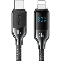 Usams Kabel Usb-C Na Lightning 30W 1,2M Digitalanzeige Zinklegierung Schnelllade Datenkabel Hx Serie Sj741Usb01 (Us-Sj741)