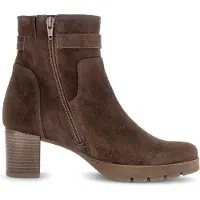Gabor 1100000002199 , Damen, Gr. 41, braun (cacao), Veloursleder, unifarben, Schuhe 1100000002199, Blockabsatz, Ankleboots mit modischer Zierschnalle