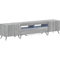 Syfax LED-TV-Schrank BREDA 3 stk. Sonoma-Grau Holzwerkstoff