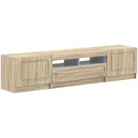 Syfax 5-teiliges LED TV Schrank Sonoma-Eiche Holzwerkstoff
