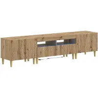 Syfax 5-teiliges LED TV Schrank Artisan-Eiche Holzwerkstoff