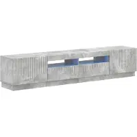 Syfax 5-teiliges LED TV Schrank Betongrau Holzwerkstoff
