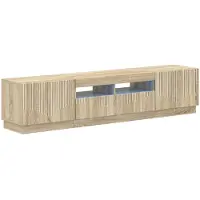 Syfax 5-teiliges LED TV Schrank Sonoma-Eiche Holzwerkstoff