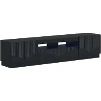 Syfax 5-teiliges LED TV Schrank Schwarz Holzwerkstoff
