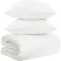vidaXL Bettwäsche-Set 3 stk. Weiß Bambusfaser