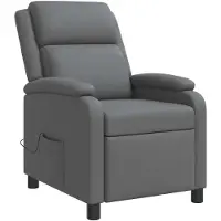 vidaXL Massage Relaxsessel Grau Kunstleder