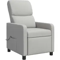 vidaXL Massage Relaxsessel Wolkengrau Polyester