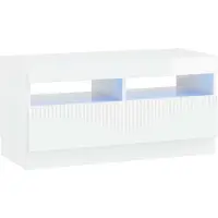 Syfax LED-TV-Schrank Hochglanz Weiß Holzwerkstoff