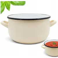 Tragar BELLY Emaille Topf Krem 20cm Traditionell 4L
