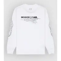 Dc-shoes Langarmshirt "DC Side Flame", Herren, Gr. M, weiß, Obermaterial: 75% Baumwolle, 25% Baumwolle., Shirts Langarmshirt