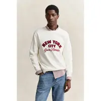 Gant für Herren. 2067153 Beigefarbener Kapuzenpullover mit saisonalem Design (S), Lässig, Baumwolle