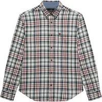 Superdry für Herren. M4011197A Lumberjack Hemd weiß (XL), Lässig, Baumwolle, Langarm