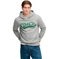 Superdry für Herren. M2014566A Kapuzenpullover Vintage Script grau (L), Lässig, Baumwolle