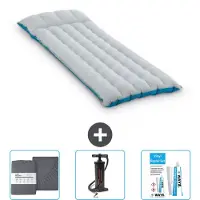 Intex Campingmatte – 1 Person – 67 x 184 x 17 cm – Blau – im Lieferumfang enthalten Spannbettuch - Pumpe en Reperaturset