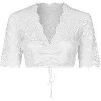 Nina von c. Dirndlbluse halbarm in weiss | Gr.: 46