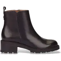 Wonders für Damen. D-1442 Leder-Stiefeletten Alice schwarz (37), 3 bis 5 cm, Reißverschluss, Lässig