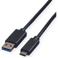 Roline USB 3.2 Gen 1 Kabel, USB A-C, ST/ST, schwarz, 2 m