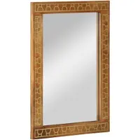 vidaXL Badspiegel 50x70x2,5 cm Massivholz Mango und Glas