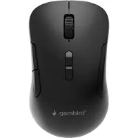 Gembird MUSW2-7B-01, Beidhändig, Optisch, RF Wireless + Bluetooth, 1600 DPI, Schwarz
