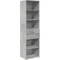 vidaXL Highboard Betongrau 50x42,5x185 cm Holzwerkstoff