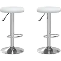 vidaXL Barhocker 2 Stk. Weiß Kunstleder