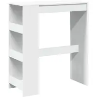 vidaXL Bartisch mit Regal Weiß 90x40x103,5 cm Holzwerkstoff