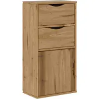 vidaXL Beistellschrank mit Schubladen ODDA 40x24x79 cm Massivholz Kiefer