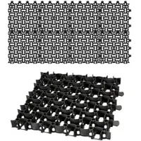 BigDean 8x Rasengitter Paddockplatte SCHWARZ 50x50 cm Rasenmatten Rasenwaben Kiesgitter Parkplatzrasen 2m2