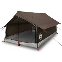 vidaXL Campingzelt 2 Personen Braun Wasserdicht