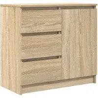 vidaXL Sideboard mit Schublade Sonoma-Eiche 71x35x65 cm Holzwerkstoff