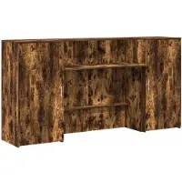 vidaXL Empfangstheke Räuchereiche 200x50x103,5 cm Holzwerkstoff