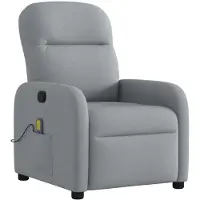 vidaXL Massagesessel Hellgrau Stoff