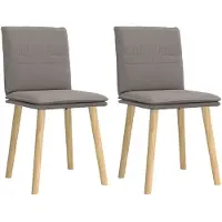 vidaXL Esszimmerstühle 2 Stk. Taupe Stoff