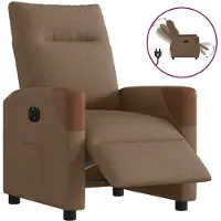 vidaXL Relaxsessel Elektrisch Braun Stoff