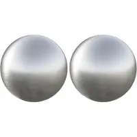 vidaXL Gebürsteter Ball 2 stk. Ø 15 cm Silber Edelstahl 201