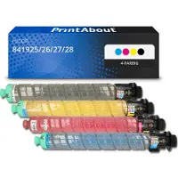 PrintAbout Toner kompatibel mit Ricoh 841925/26/27/28 (MP C2503) - 4-farbig - Hohe Kapazität - Multipack