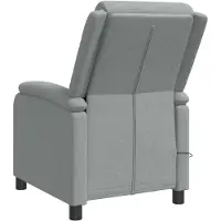 vidaXL Massage Relaxsessel Hellgrau Stoff