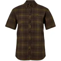 Pinewood 3121 Abisko Wanderbluse Damen Kurzarm D.Olive/D.Sandstone (778) S