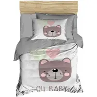 L'essentiel Maison , PH1106, Baby-Bettbezug-Set, Grau, 100 x 150 cm