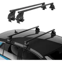 Menabo Stahl Dachträger Gepäckträger für Toyota Hilux 2011-2015 Schwarz 2x
