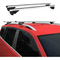 Omac Universal Dachträger Gepäckträger für Auto 75kg 132cm Aluminium Grau 2x