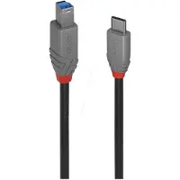 Lindy 36667, 2 m, USB C, USB B, USB 3.2 Gen 1 (3.1 Gen 1), Schwarz