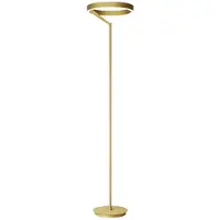 Gea Luce CRISEIDE PT LED-Stehleuchte 40W 2000lm 3000K Dimmbar per Fußpedal in gebürstetem Gold-Aluminium - Gealuce