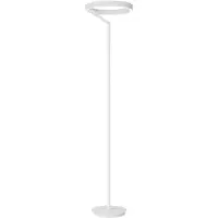 Gea Luce CRISEIDE PT LED-Stehleuchte 40W 2100lm 3000K Dimmbar per Fußpedal in Satinweiß Aluminium - Gealuce