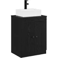 Syfax Waschbeckenschrank Schwarze Eiche 54 x 41 x 99,5 cm