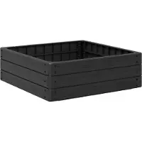 vidaXL Hochbeet Schwarz 75,5 x 75,5 x 25 cm PP