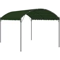 vidaXL Pavillon 4 x 3 x 2,6 m Grün Polyester und Stahl